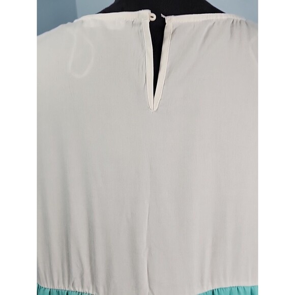 Chicsoul Womans 1X Tiered Dress Knee Length Boho Short Sleeve Empire Waist - Picture 11 of 16